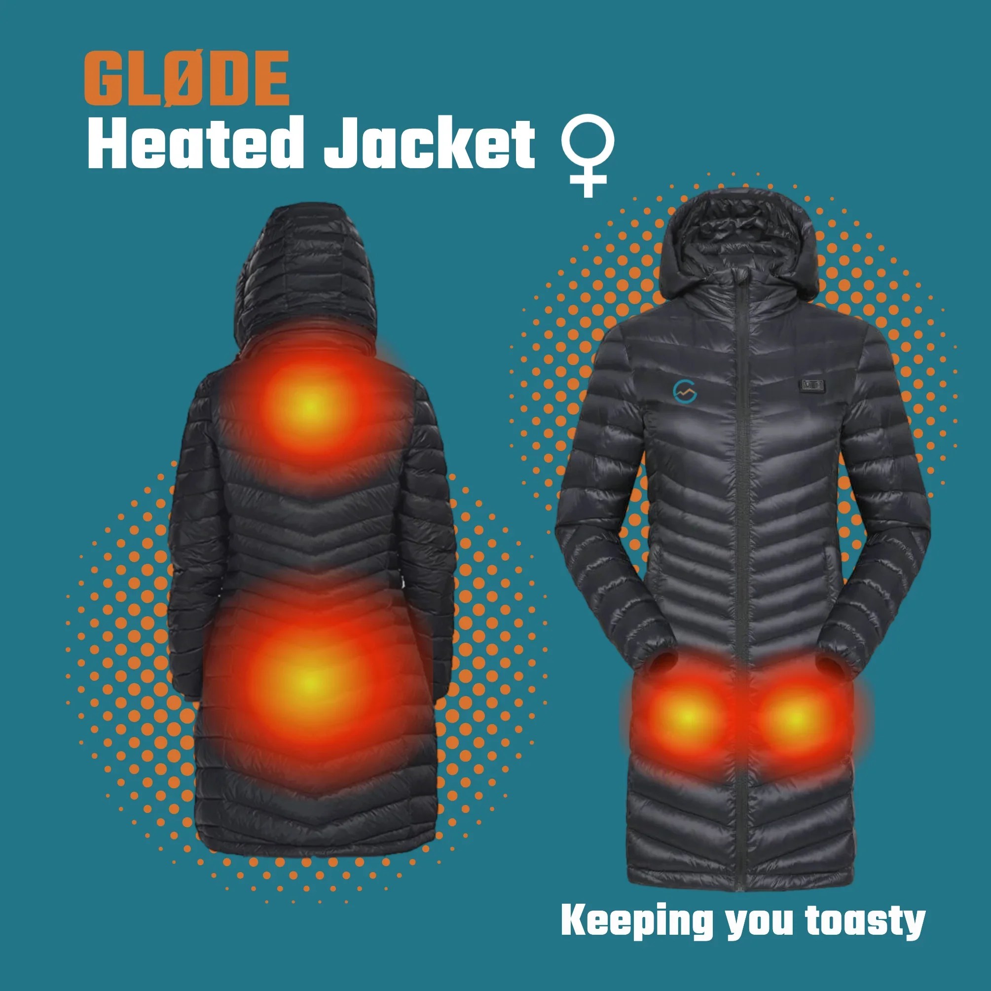 The Warmest Women's Electric Heated Jackets Up to 50 degrees! Gløde