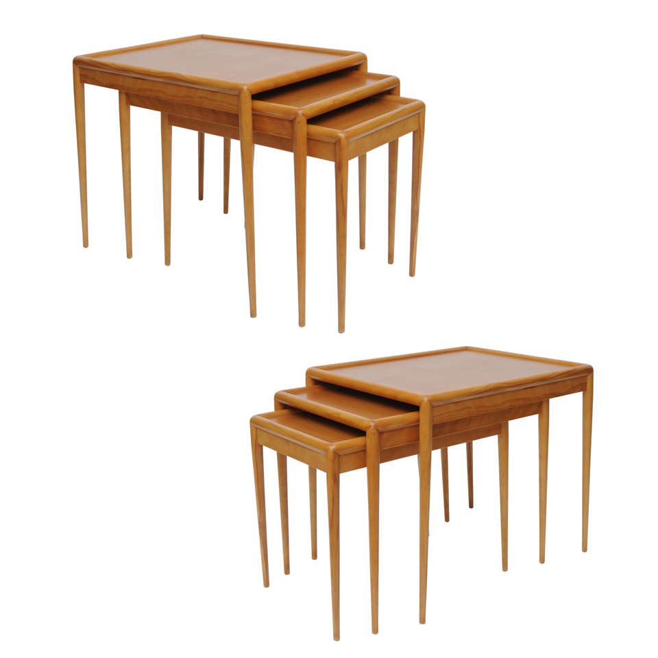 SOLD Pair T. H. Robsjohn Gibbings Nesting Tables Sets For