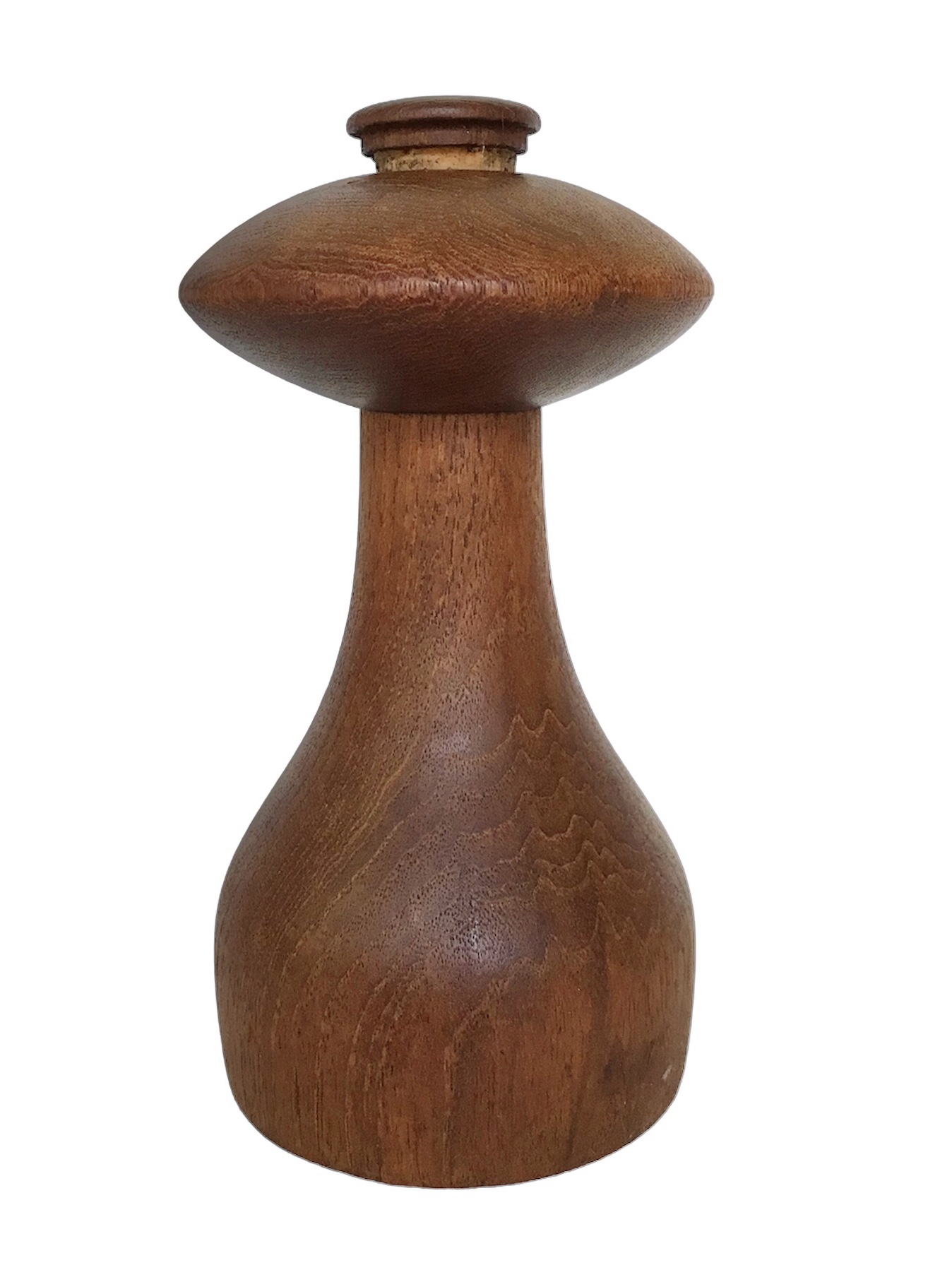 Scandinavian Mid Century Modern Mushroom Shaped Teak Salt & Pepper
