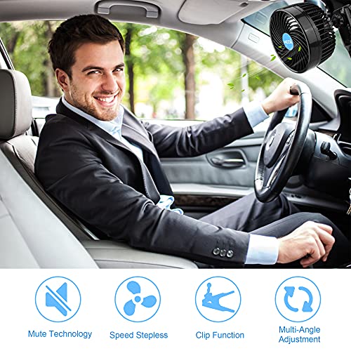 Car Fan, XOOL Electric Car Fans for Rear Seat Passenger GLOPZ