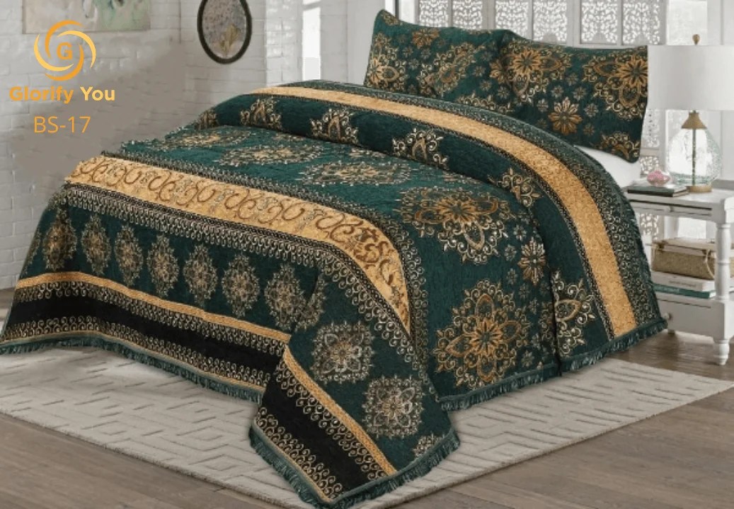 Dark green Wedding special Velvet Bedsheet BS17 Glorify you