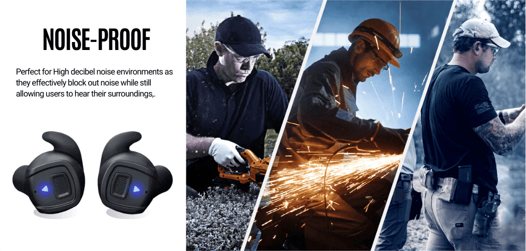 Bluetooth Shooting Ear Protection 26dB Noise Reduction Earbuds – GLORYFIRE®