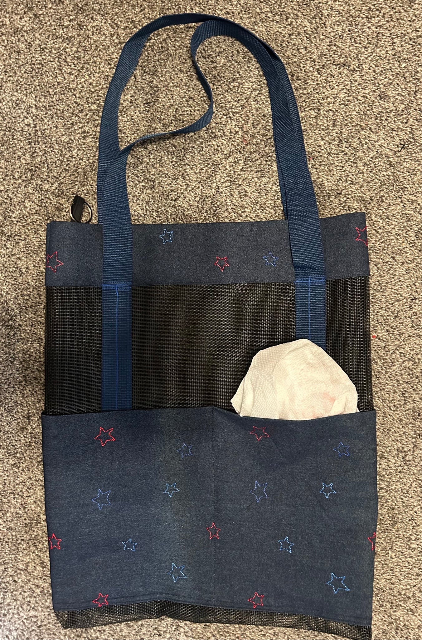 Flag Bag Tote . . . . . . . . Stars on Denim GloryRing