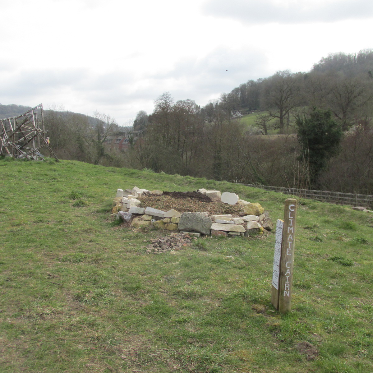 Climate cairn at Capels Mill Stroud