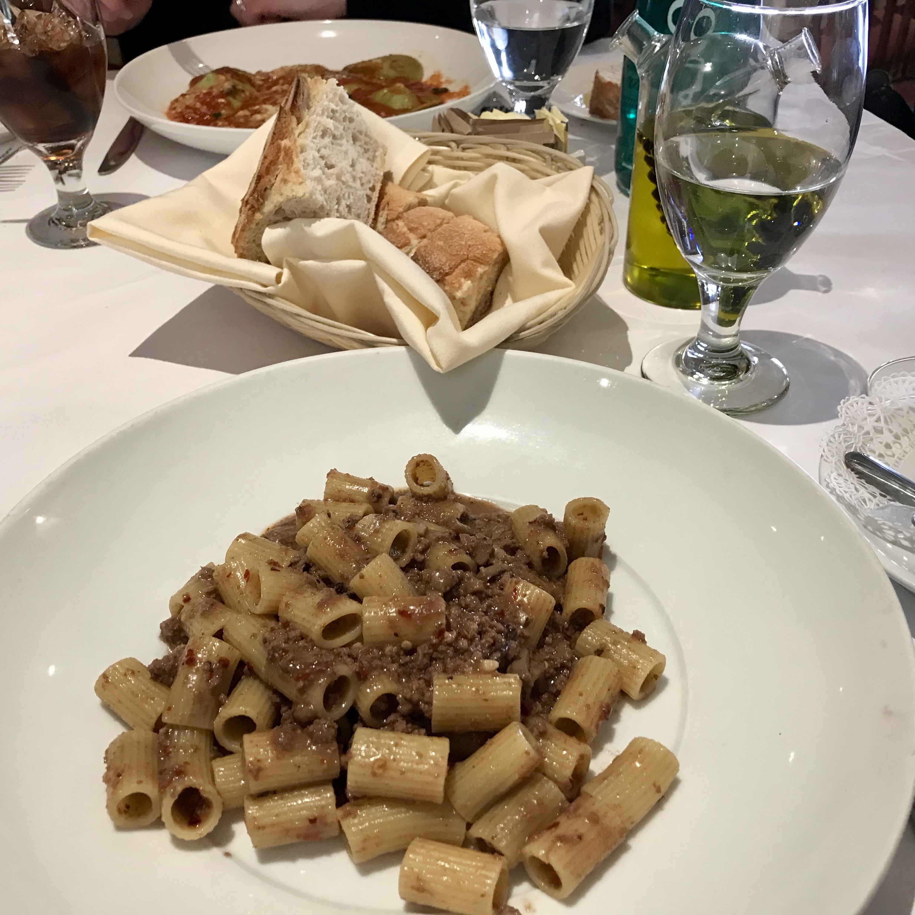 Pasta with wild boar ragu at Celestino