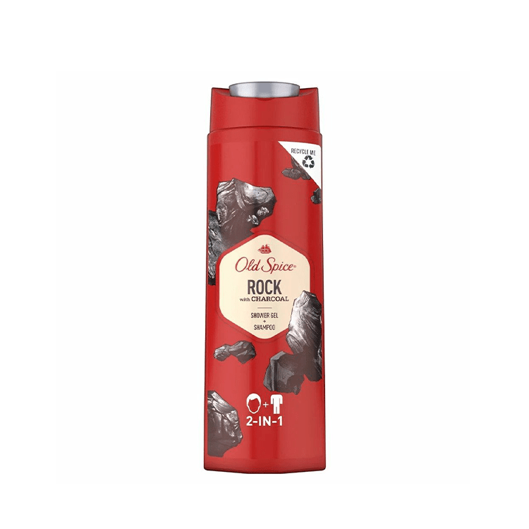 Old Spice Rock 2 in 1 Shower Gel 400ml Glow Body and Beauty