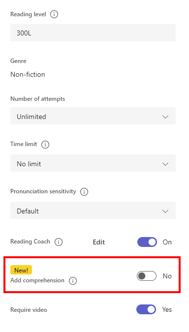 Reading Progress – Comprehension Questions – Glow Connect