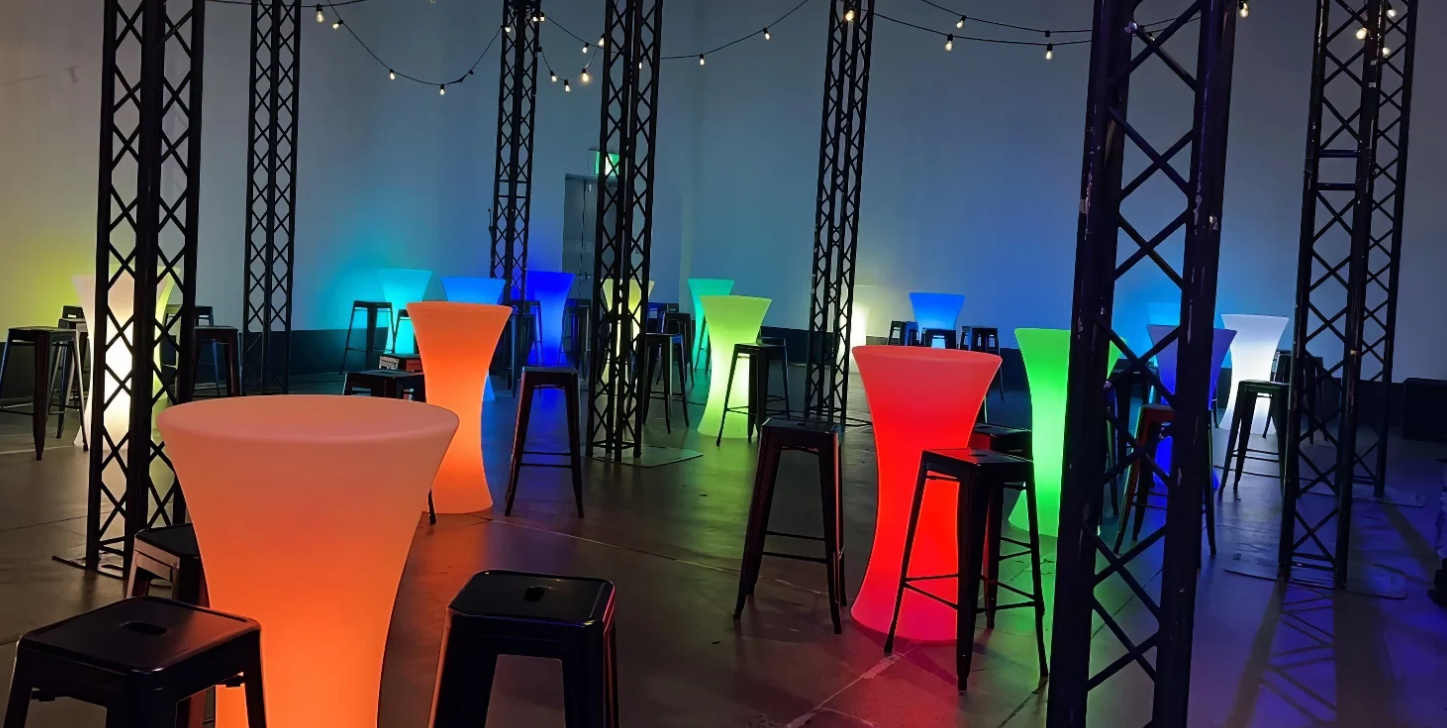 Premium LED Cocktail Tables for Events & Bars Colorfuldeco
