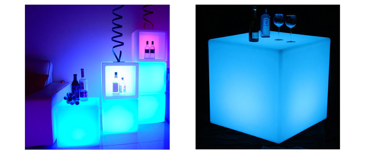 Modern LED Cube Table Illuminate Your Space Colorfuldeco