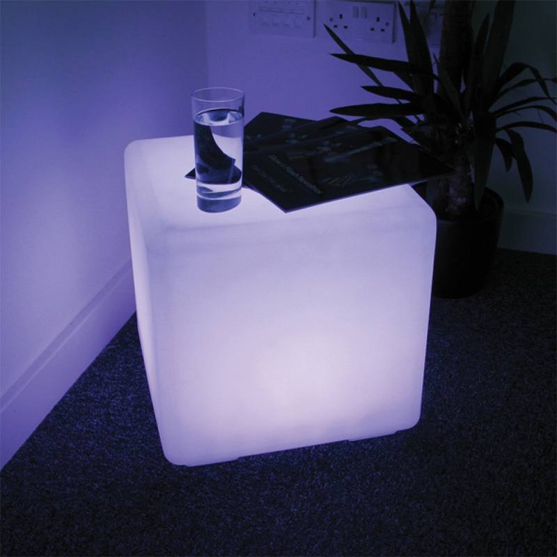 LED Cube Table 73cm Rechargeable RGB LED Furniture Colorfuldeco