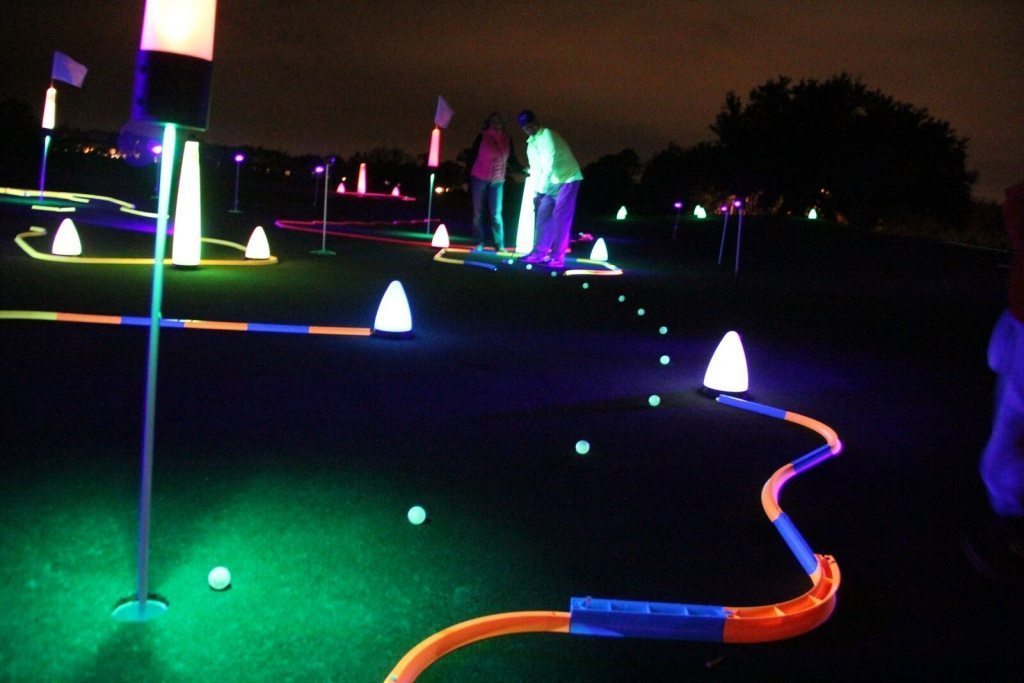 Cosmic Putting Track and office golf game Glowgear night golf