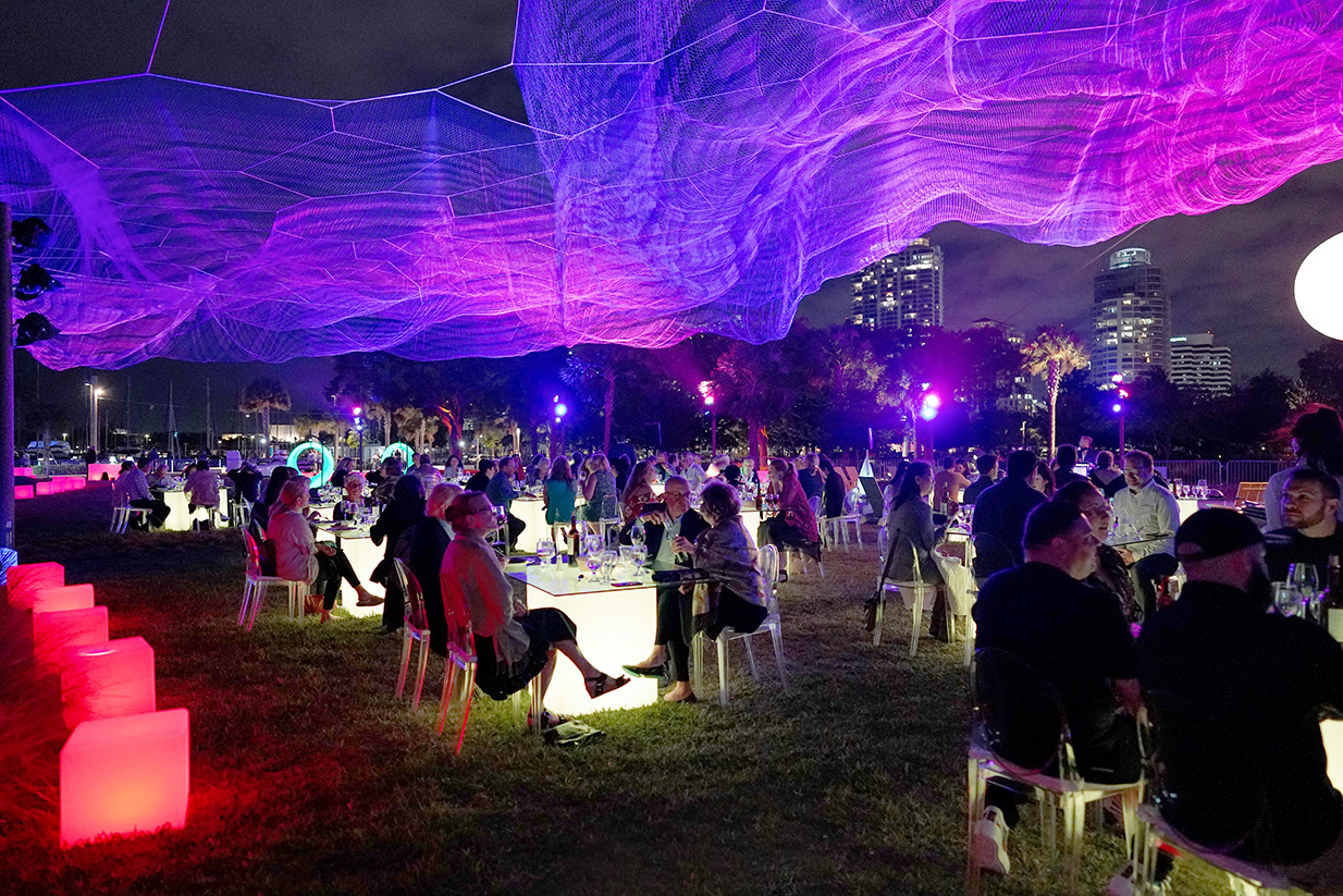 Tampa Florida LED Rentals Glow Table Dinner