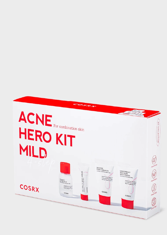 COSRXAcne Hero Kit Mild4StepFor Combination Skin Glow Time