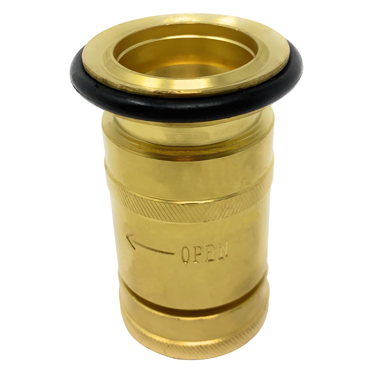 Fire Hose Fog Nozzle, 1" NST, 22 GPM, Satin Brass