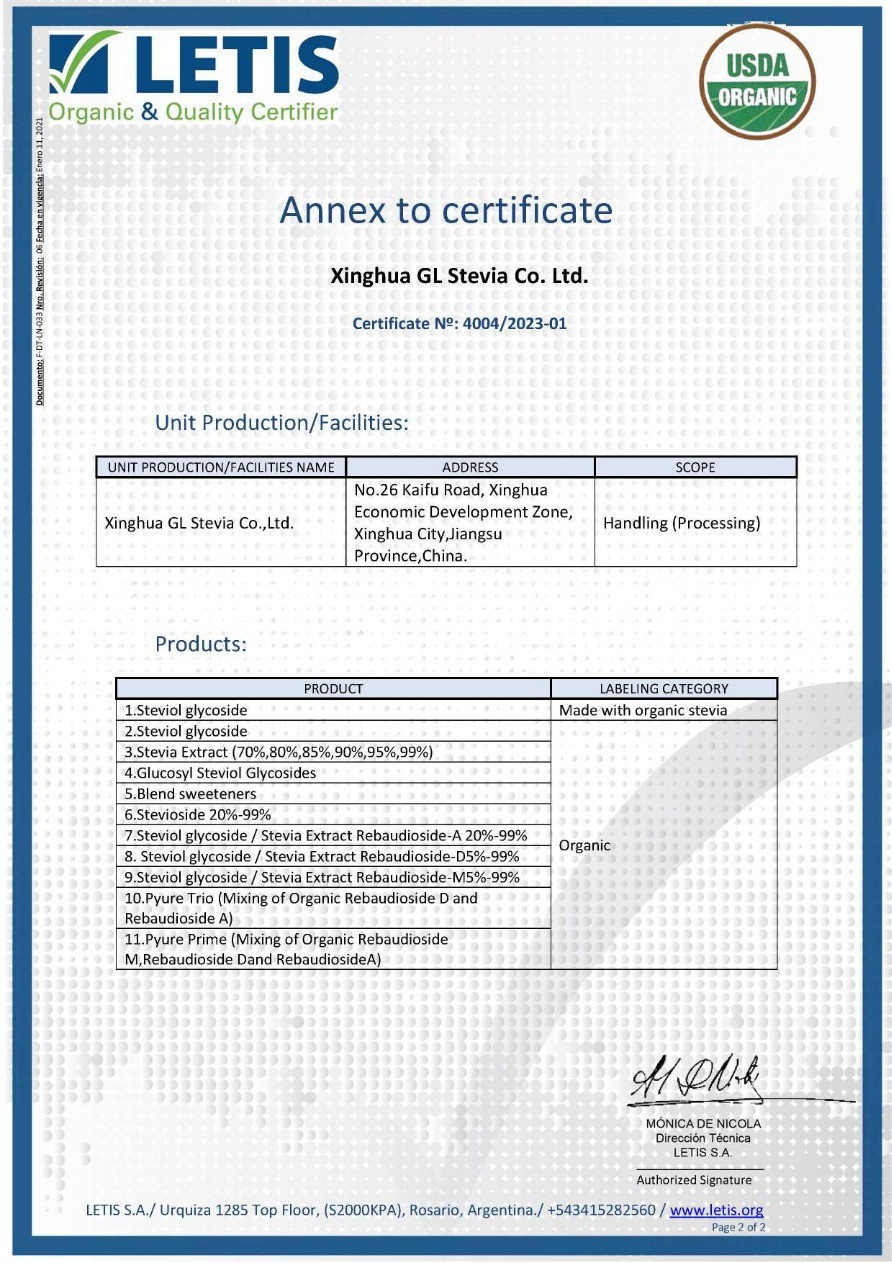 a leading stevia manufacturer