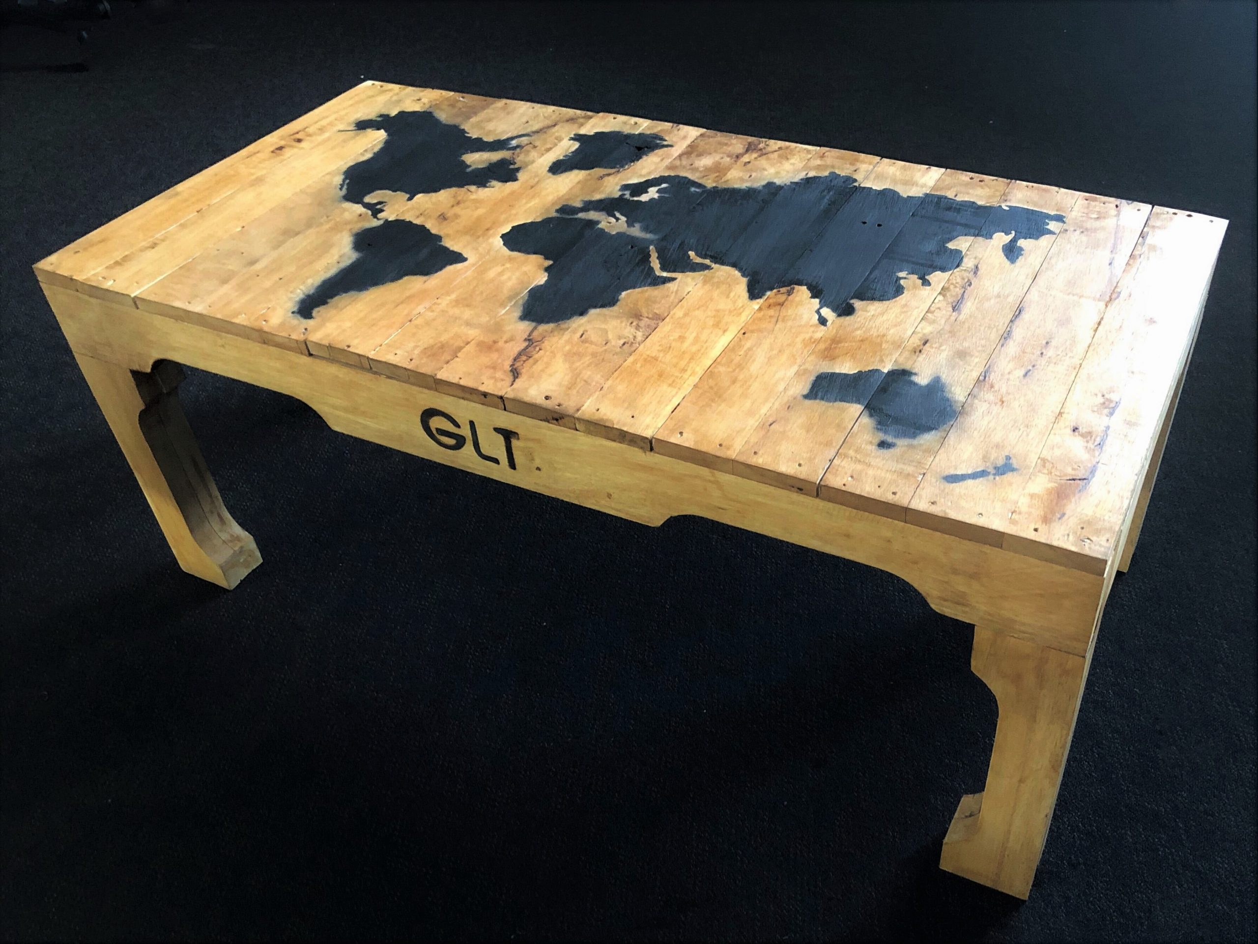 Pallets with Purpose World Map Coffee Table by Get Lost Travel Group