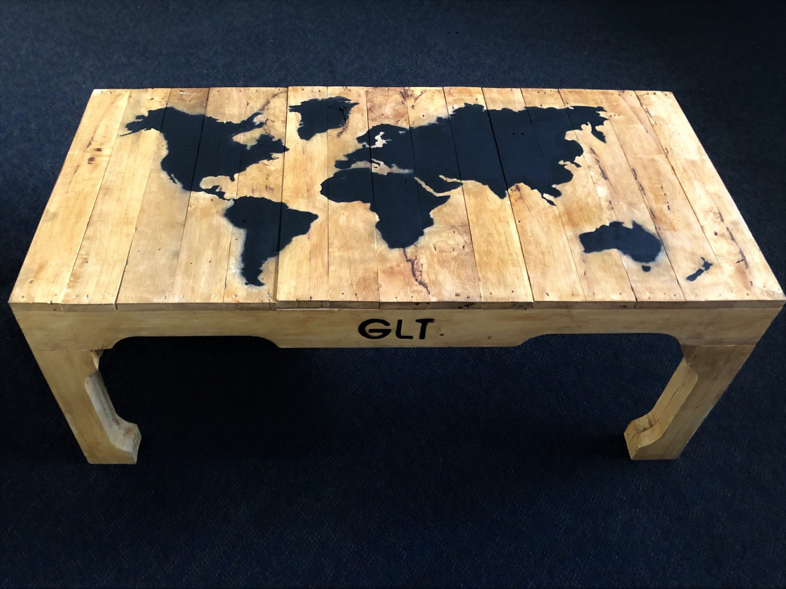 Pallets with Purpose World Map Coffee Table by Get Lost Travel Group