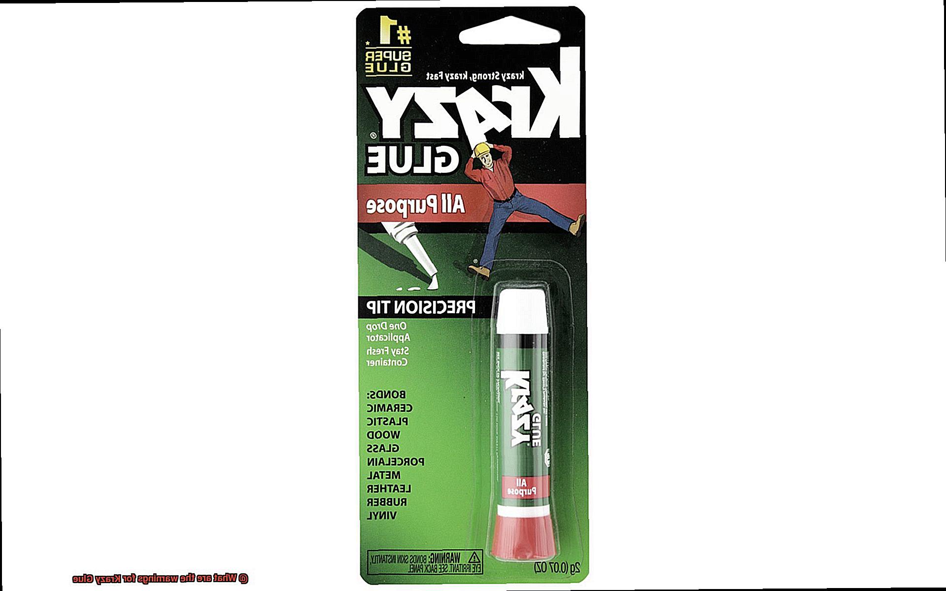 What are the warnings for Krazy Glue? Glue Things