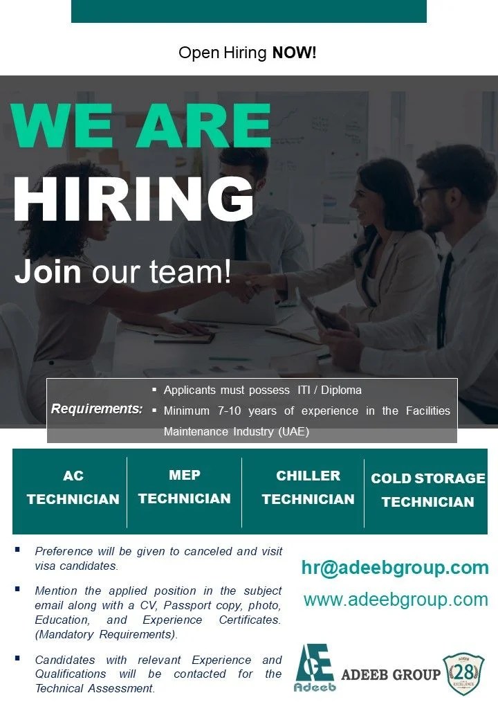 Adeeb group job vacancies 2022 Dubai Job Vacancy Dont miss it apply