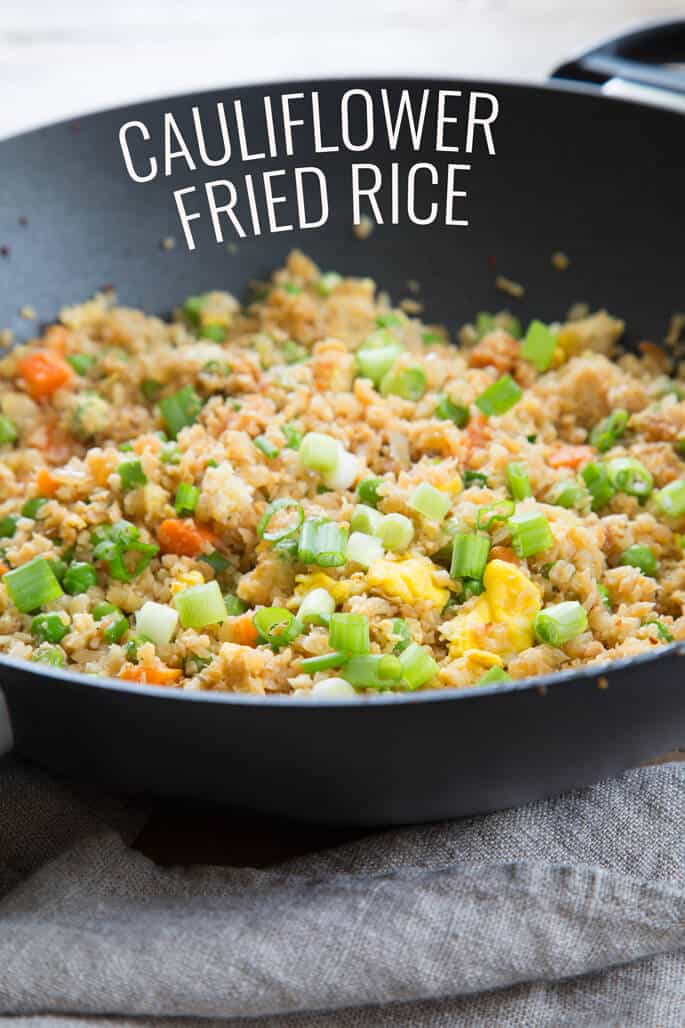 Low Carb Cauliflower Fried Rice Gluten Free on a Shoestring