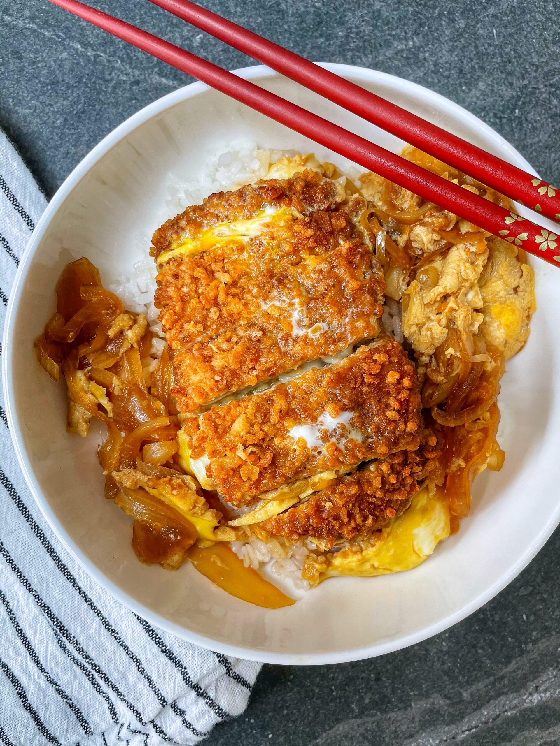 Baked Katsudon (Japanese Pork Cutlet Bowl) Inspired by My Hero