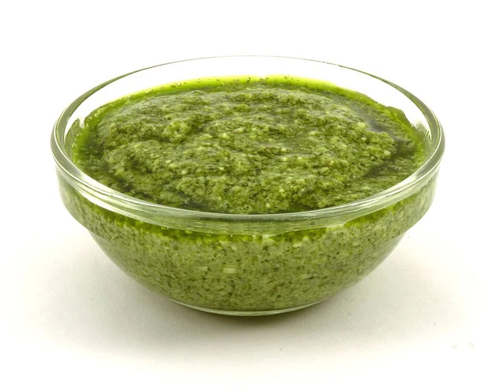 Pesto (sauce) Glycemic Index (GI), glycemic load (GL) and calories per