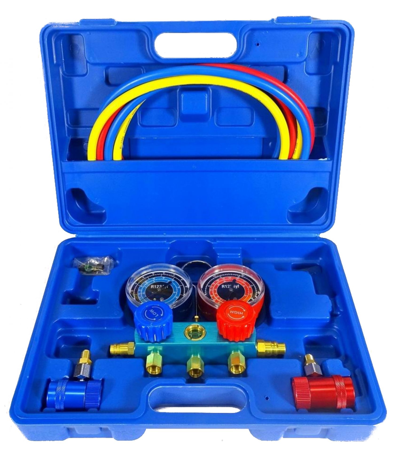 R1234YF HVAC AIR CONDITIONING ALUMINUM MANIFOLD GAUGE SET MAGNUS