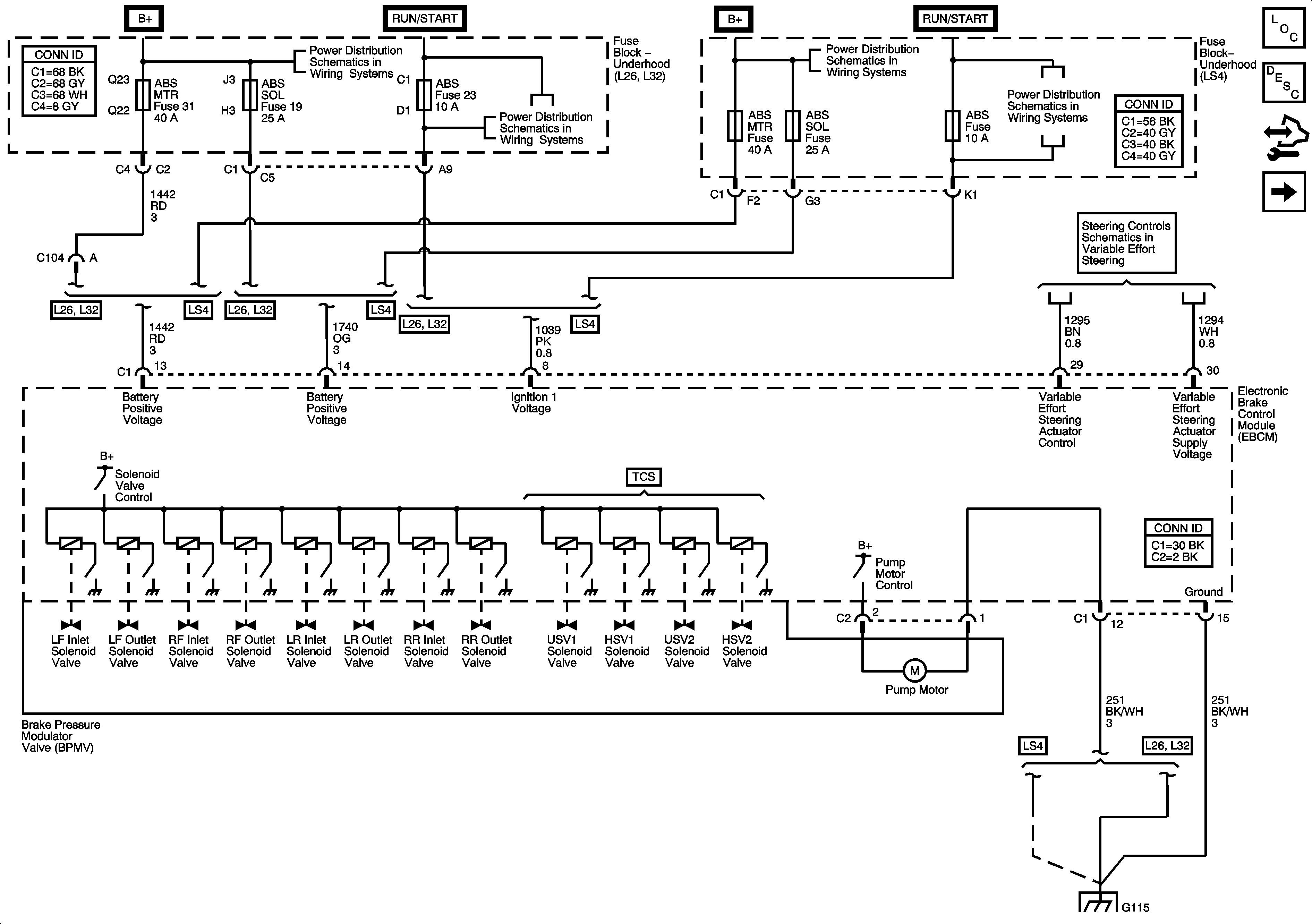 Antilock Brake System Schematics. Pontiac Grand Prix 2005