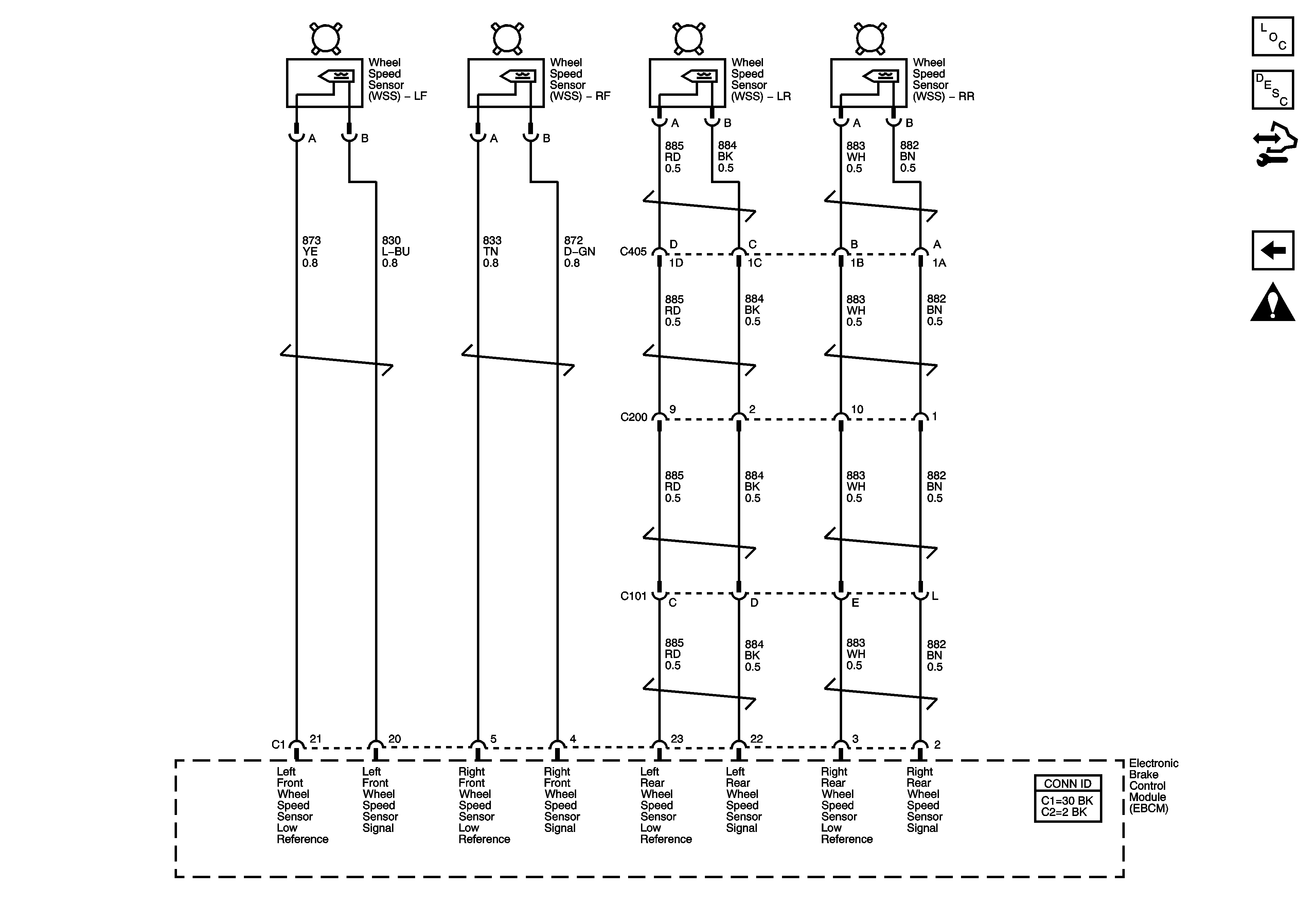 Antilock Brake System Schematics. Pontiac Grand Prix 2005