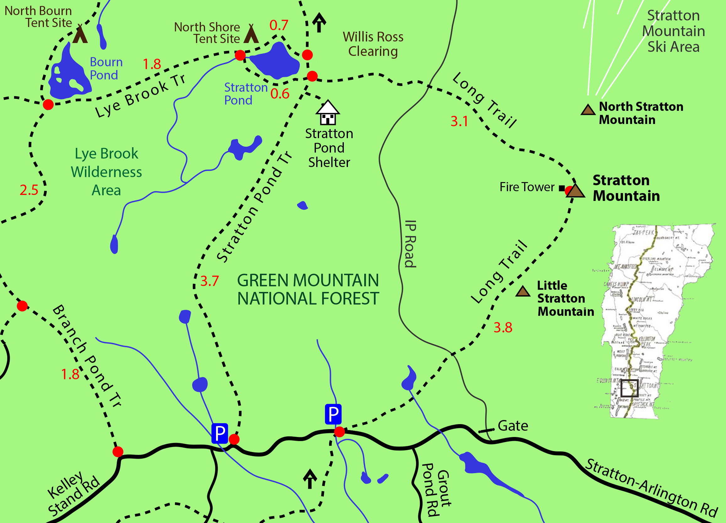 Stratton Pond Green Mountain Club Worcester Section