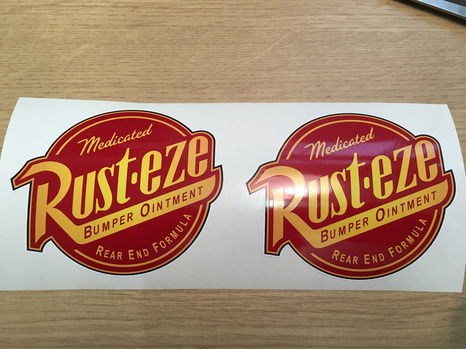 Rusteze Rusty Rust Cars Lightning McQueen Car Van Stickers X2 100mm