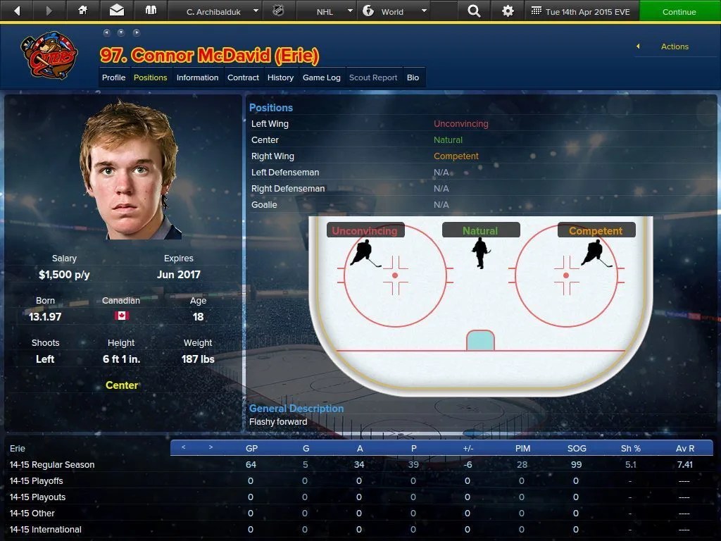 Eastside Hockey Manager EHM 1 (Windows PC)