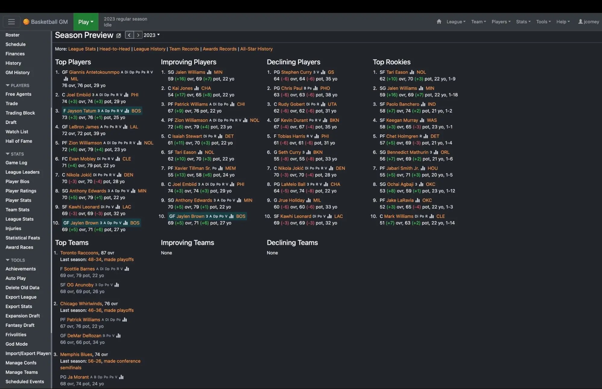 Basketball GM Android)