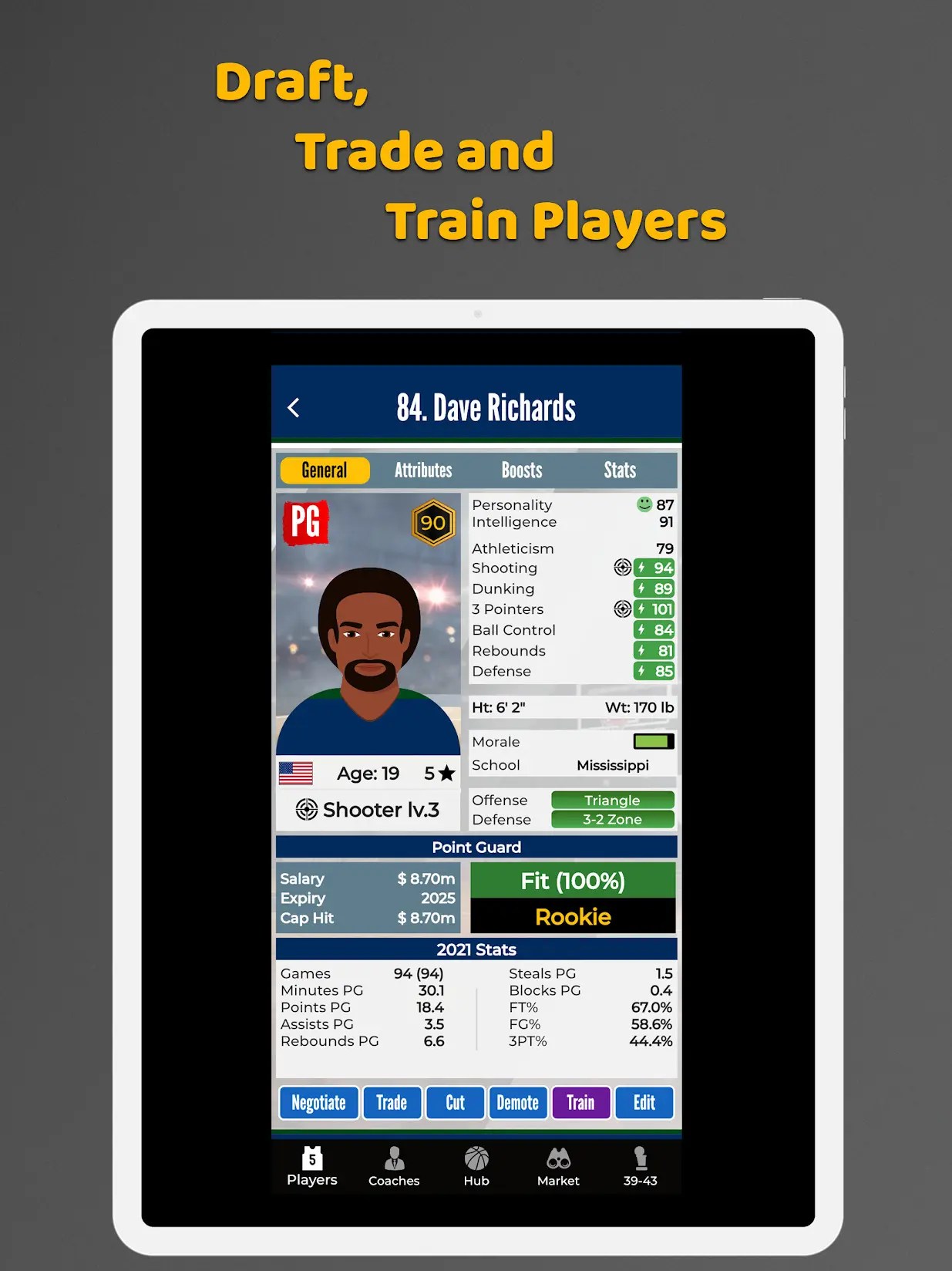 Ultimate Basketball GM (Android, iPhone, iPad iOS)