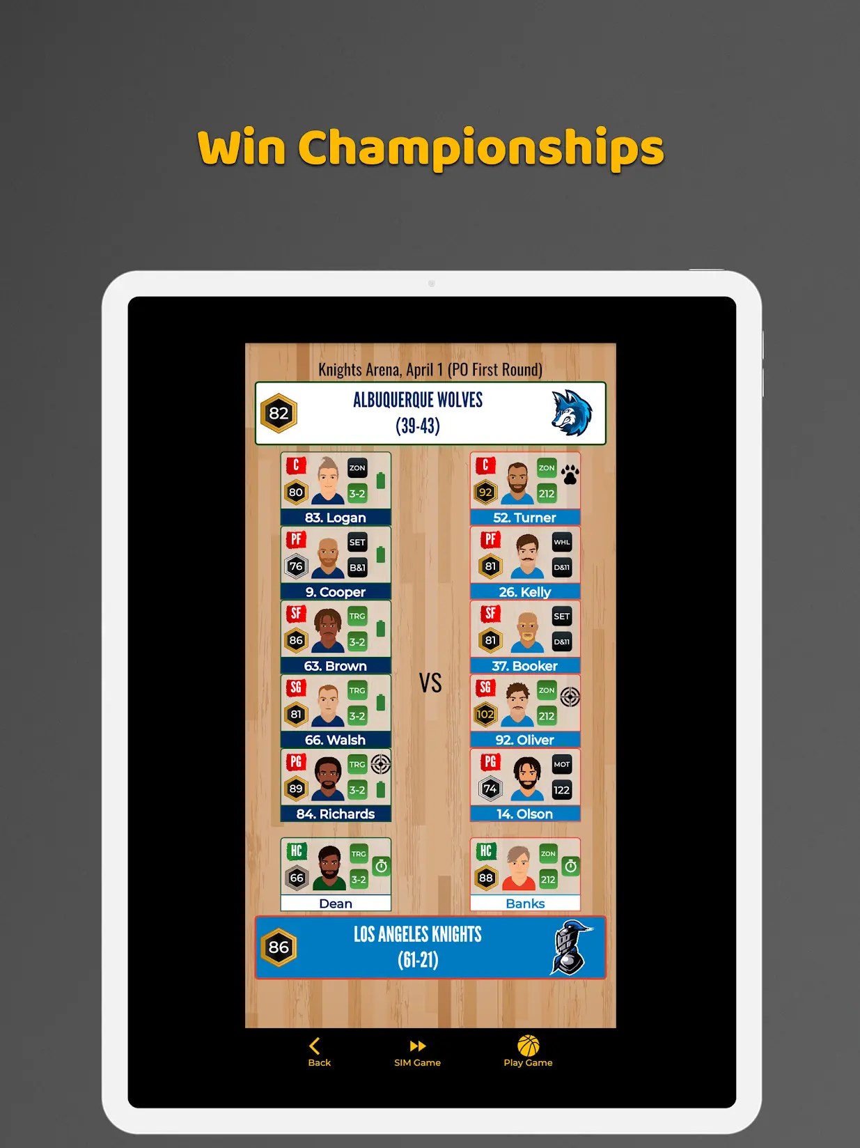 Ultimate Basketball GM (Android, iPhone, iPad iOS)