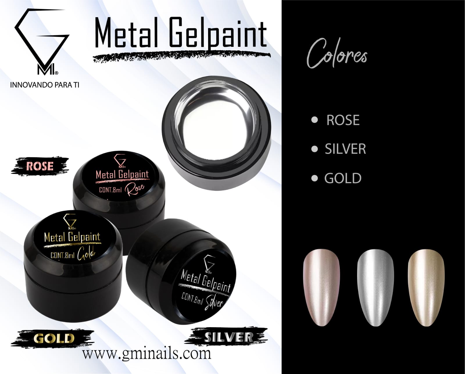 METAL GEL PAINT GMI Nails