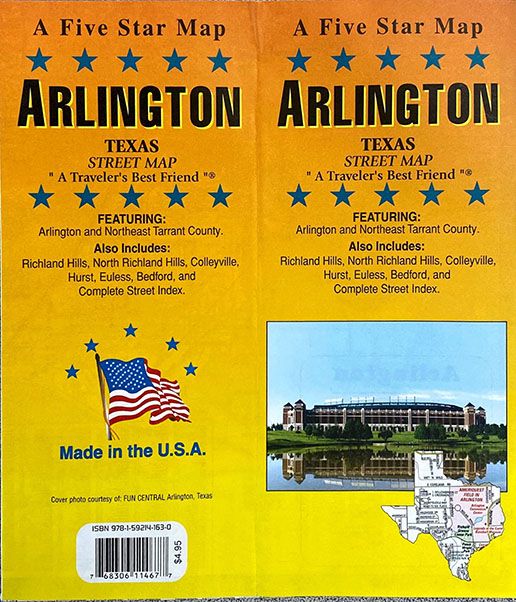 Arlington, Texas Street Map GM Johnson Maps