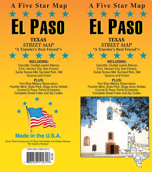 El Paso, Texas Street Map GM Johnson Maps