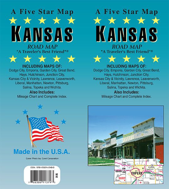 Kansas, Kansas State Map GM Johnson Maps