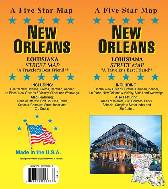 New Orleans, Louisiana Street Map GM Johnson Maps
