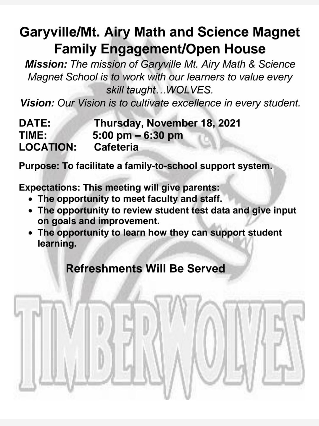 Family Engagement Garyville/Mt. Airy Math and Science School