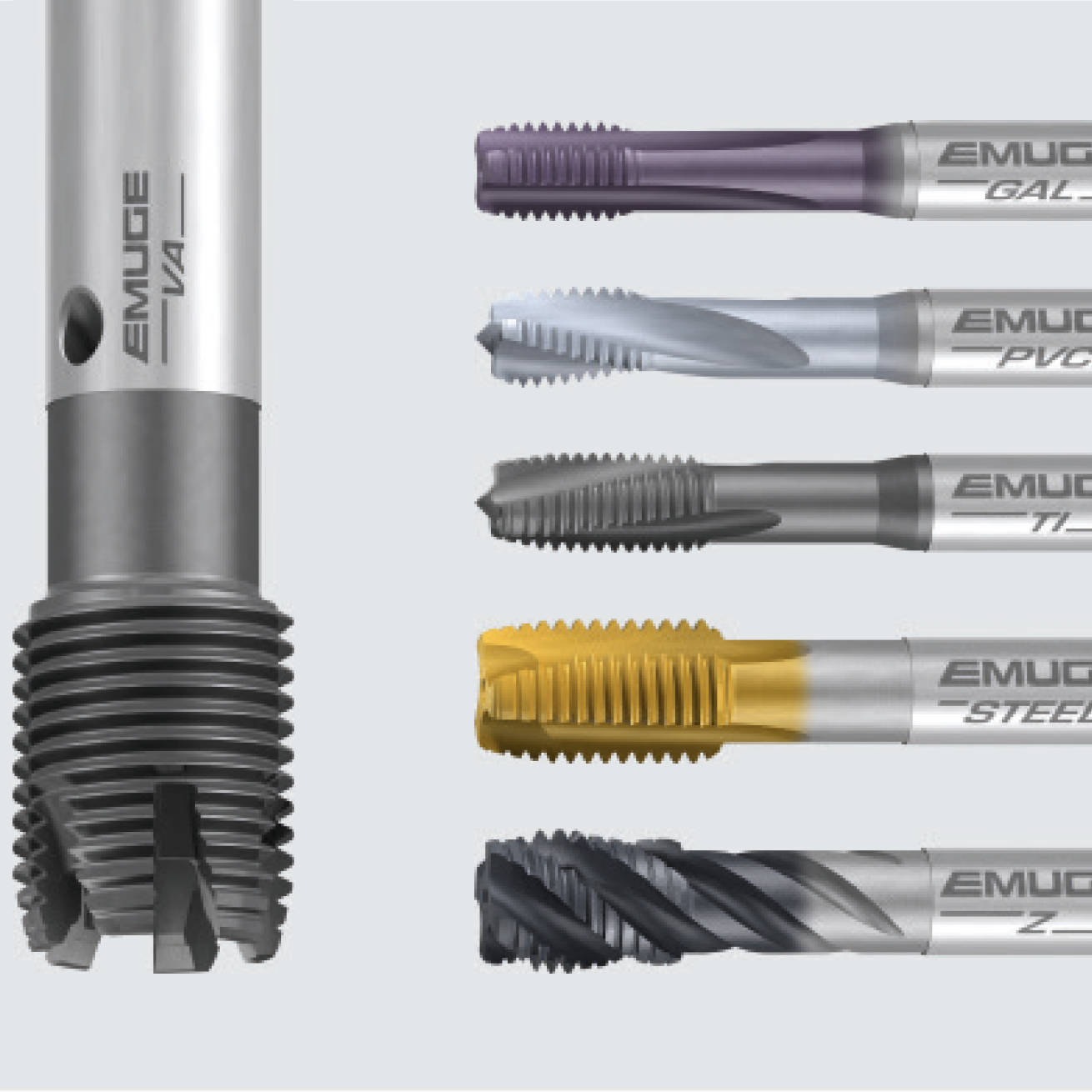 Emuge Taps, Dies, Thread Mills, Tap Holders, Tap Attachments GM