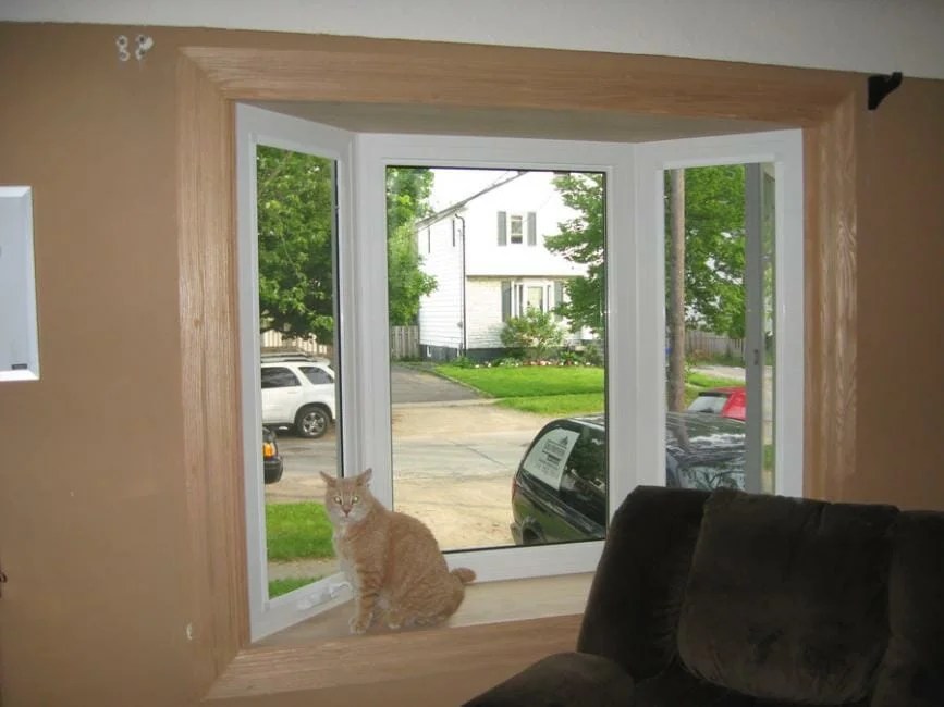 Bay Window With Wide Oak Interior Trim’ GNHE Windows And Doors