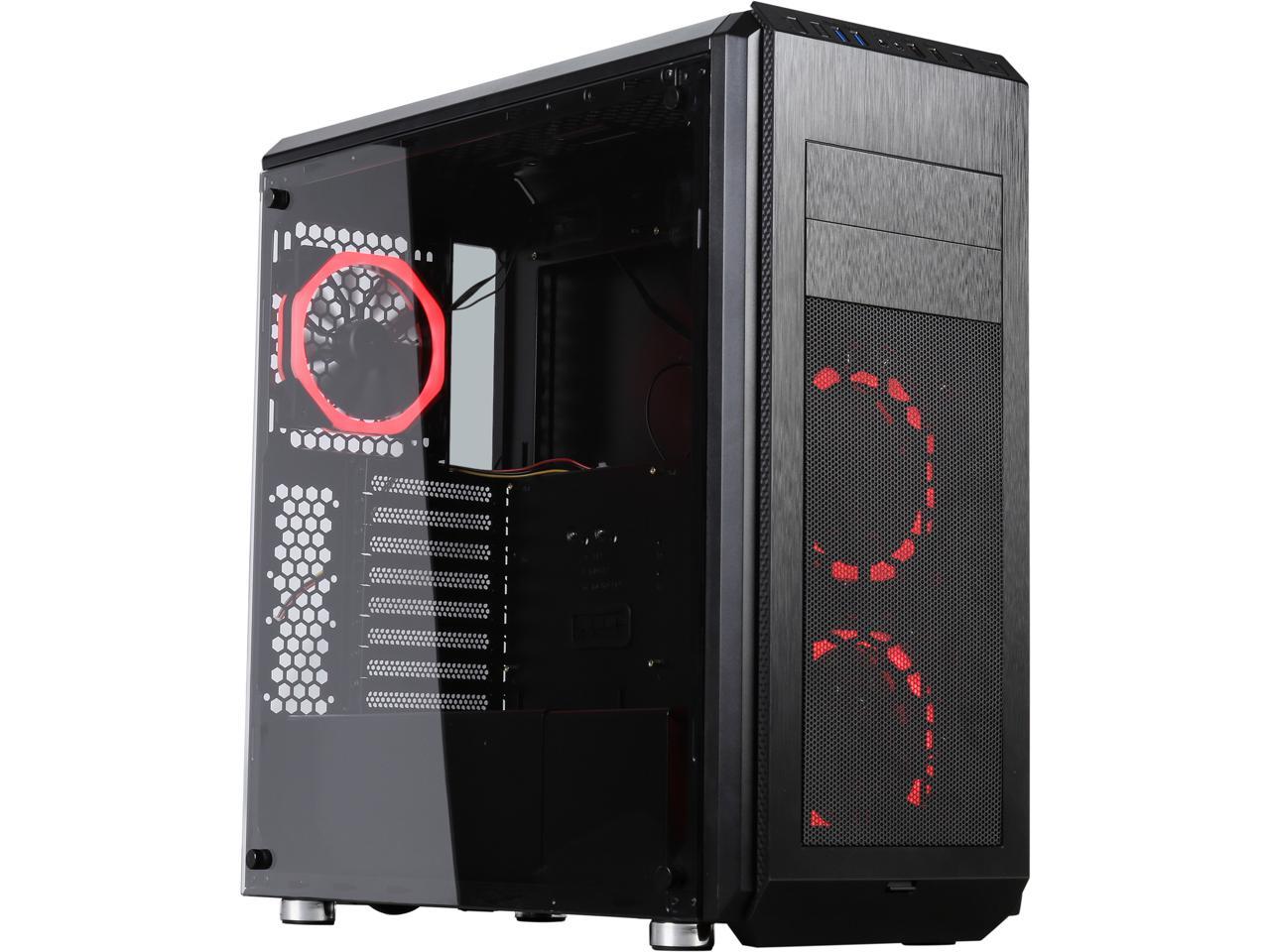 DIYPC VanguardV6RGB ATX Mid Tower Gaming Computer Case Cotec