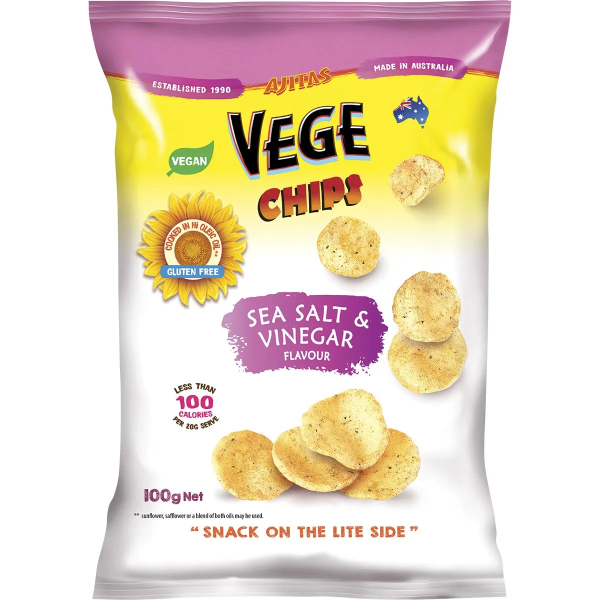 Go Organic 🍎 Vege Chips Sea Salt & Vinegar 100g Go Organic 🍎