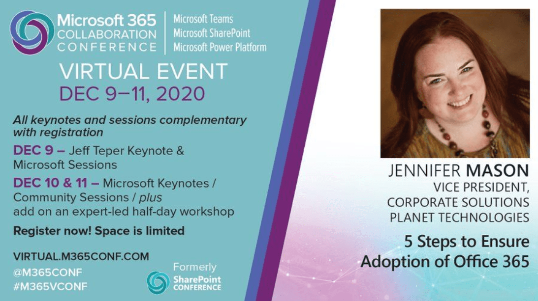 Jennifer Mason Presents at Microsoft 365 Collaboration Conference