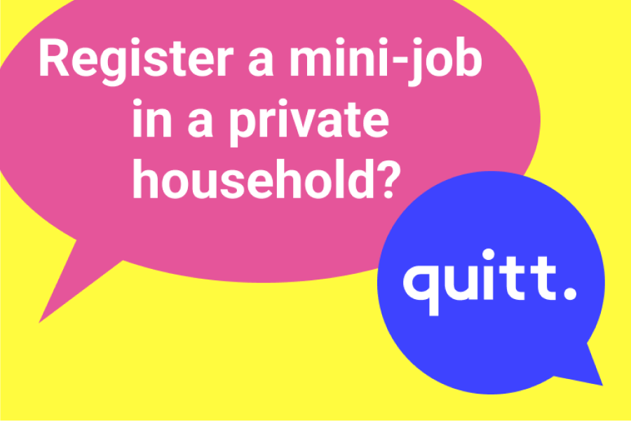 What is important to consider for minijobs in private households? quitt.