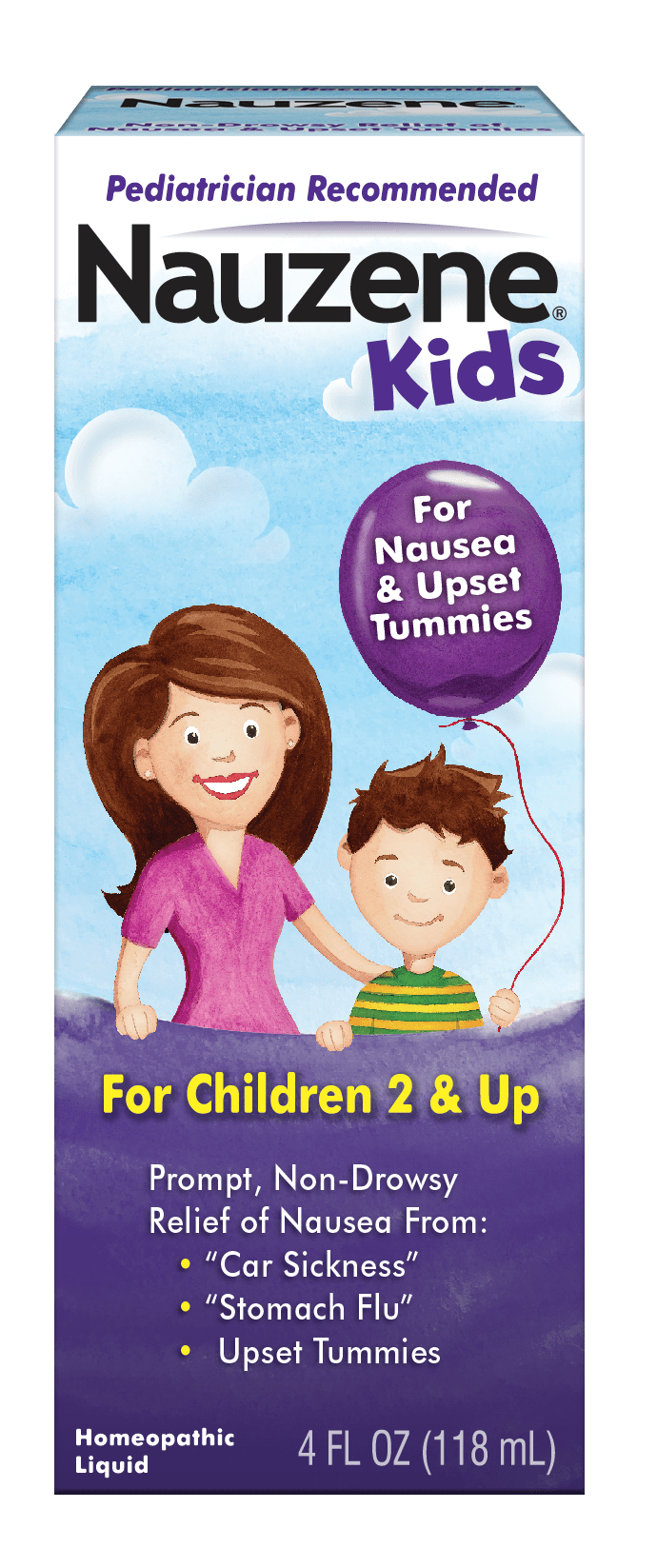 Nauzene Kids Natural Grape Flavored Nausea & Upset Stomach Relief