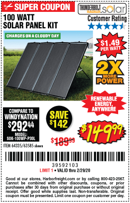 Thunderbolt Magnum Solar Panel Kits 45 Watt
