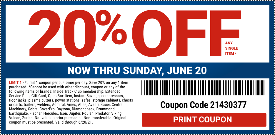 Father’s Day 20 Off Select Items Thru June 20 Only! Harbor Freight Coupons